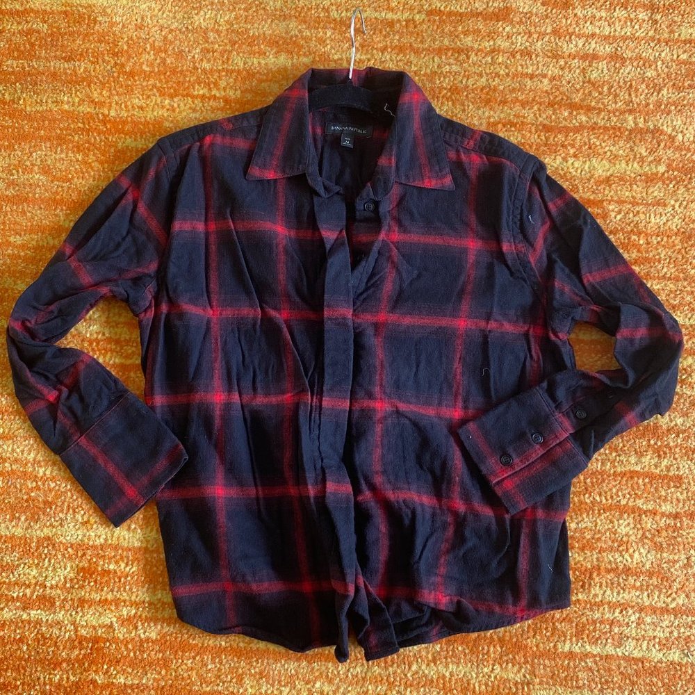 Banana Republic MP Check Flannel Women's Button-Up- $10!!